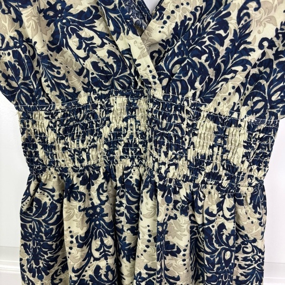 Cupshe NWT Mini V-Neck Sleeveless Paisley Smocked Waist Summer Dress - Picture 8 of 11